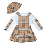 Burberry Check Hat, Dress, and Shirt Set
