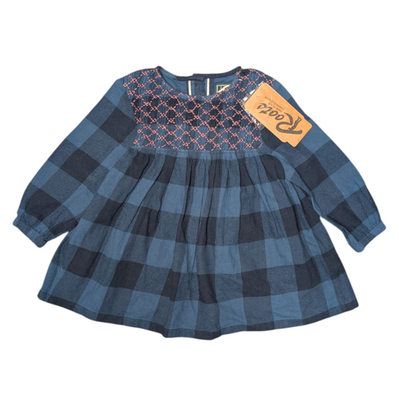Roots Plaid Smock Dress