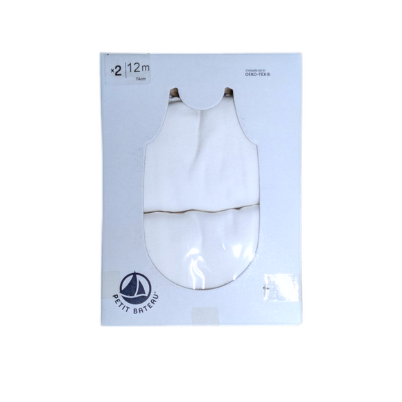 Petit Bateau White Onesies - 2 Pack