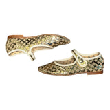 Beberlis Gold Basket Flats