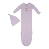Kyte Baby Knotted Sleep Gown with Matching Cap