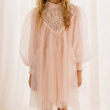 Petite Amalie Lace Appliqué Tulle Dress