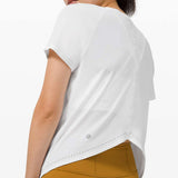 Lululemon Rise and Run White Shirt