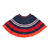 Jacadi Multi-Stripe Pleated Skirt