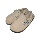 Zara Suede Studded Clogs
