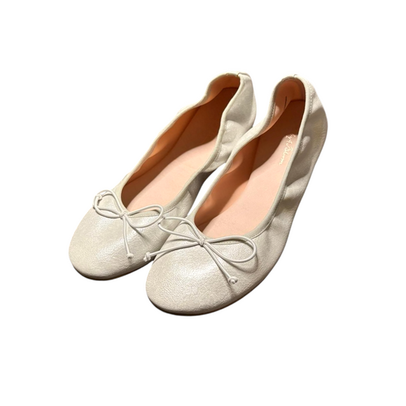 Ruby & Bloom Metallic Shimmer Ballet Flats