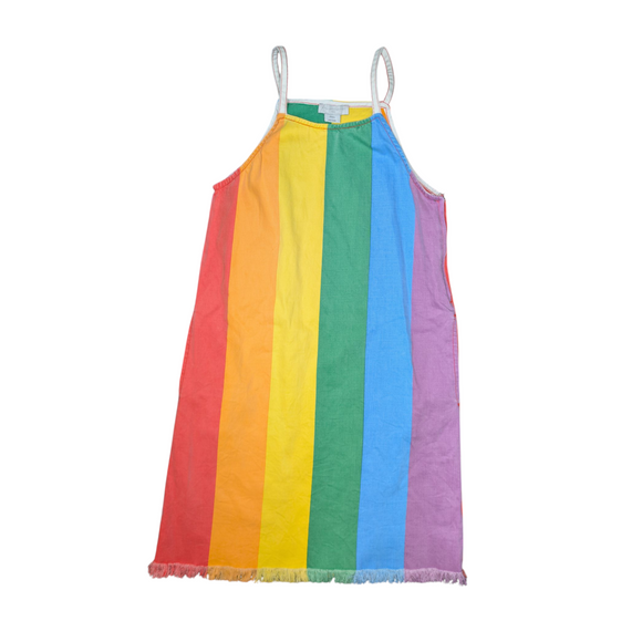 Stella McCartney Rainbow Stripe Denim Dress