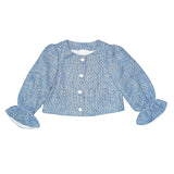 Janie and Jack Boucle Cropped Ruffle Jacket