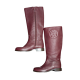 Gucci Burgundy Leather Boots