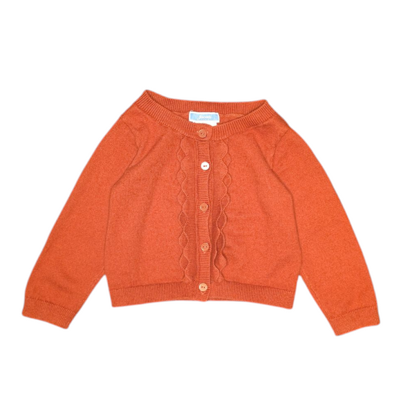 Jacadi Ruffle Wool Blend Cardigan