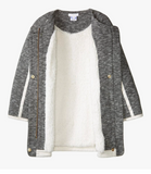 Chloé Grey Marl Fleece Lined Coat