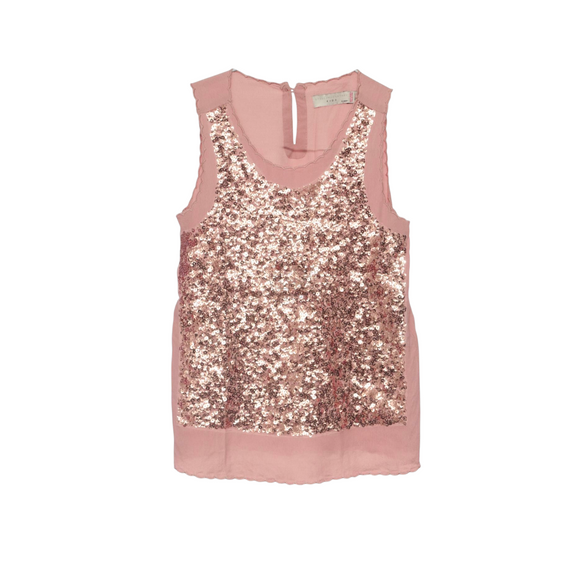Stella McCartney Rose Gold Sequin Tank