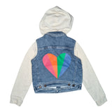Tucker + Tate Girls Hooded Heart Denim Jacket