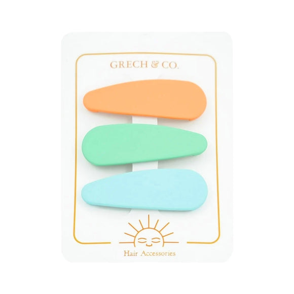 Grech & Co Snap Clip Set - Melon, Jade, Aqua