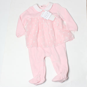 Mayoral Velour Onepiece - Rosa