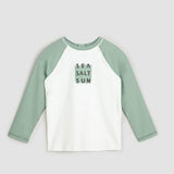 Miles SEA SALT SUN Long-Sleeve Dusty Green Raglan Rashguard