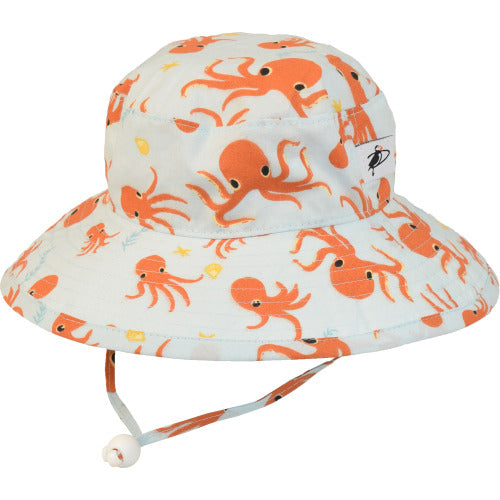 Puffin Gear Child Sun Protection Sunbaby Hat- At Sea Octopus