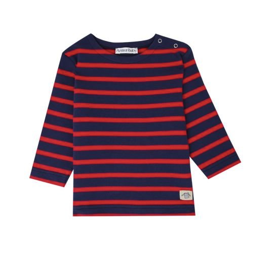 Armor Lux- Baby's Breton striped shirt - Blue & Red
