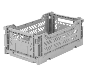Ay-Kasa Folding Crates- Mini Box- Grey