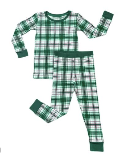 Little Sleepies Noel Plaid Two Piece Pajama Set