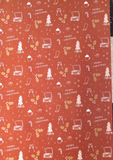 Abbie Ren Rust Merry Christmas Wrapping Paper