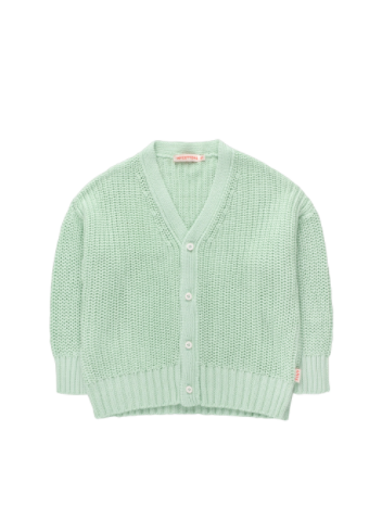Tiny Cottons Solid Cardigan- pastel green
