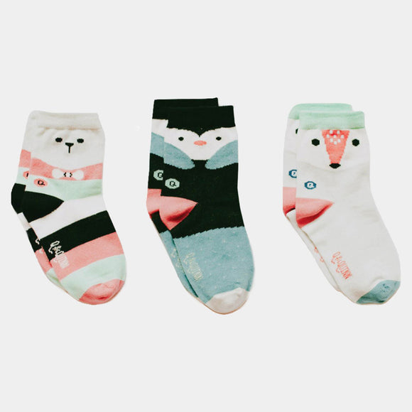 Q for Quinn Arctic Animals Baby Socks (3-pack)