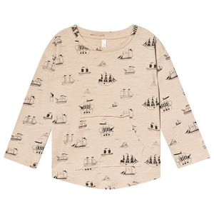 Rylee & Cru Sand Ships Print Shirt