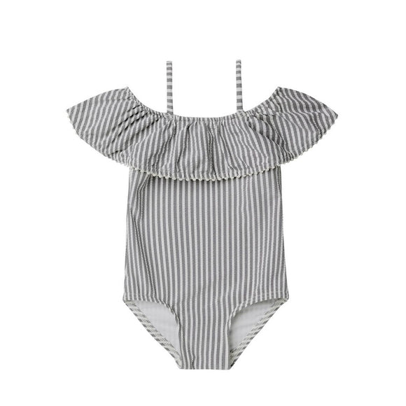 Rylee and Cru Off-The-Shoulder One-Piece - One Stripe