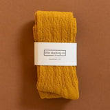 LIttle Stocking Co. Cable Knit Tights - Golden Yellow