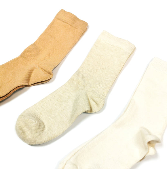 Q for Quinn Pure (no dye) Kids' Socks - 98% Organic Cotton (3-pack)