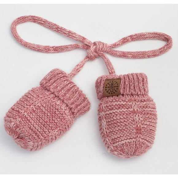 Calikids Cotton Knit Baby Mitt - Rose Pink